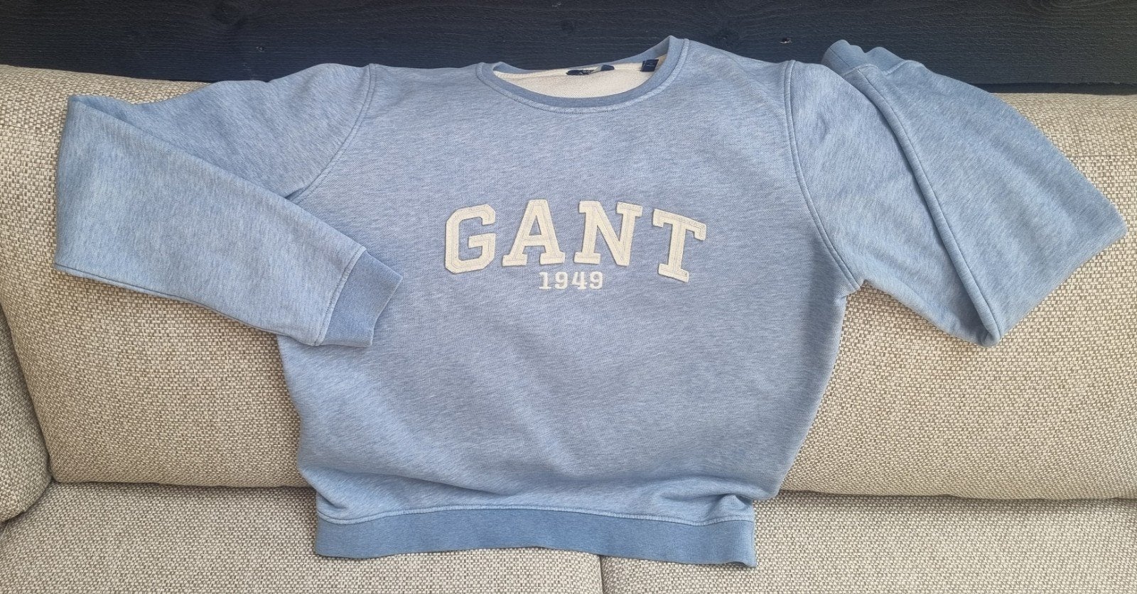 Blauwe zgan sweater GANT ,maat L, Ophalen of Verzenden, Zo goed als nieuw, Maat 38/40 (M), Blauw