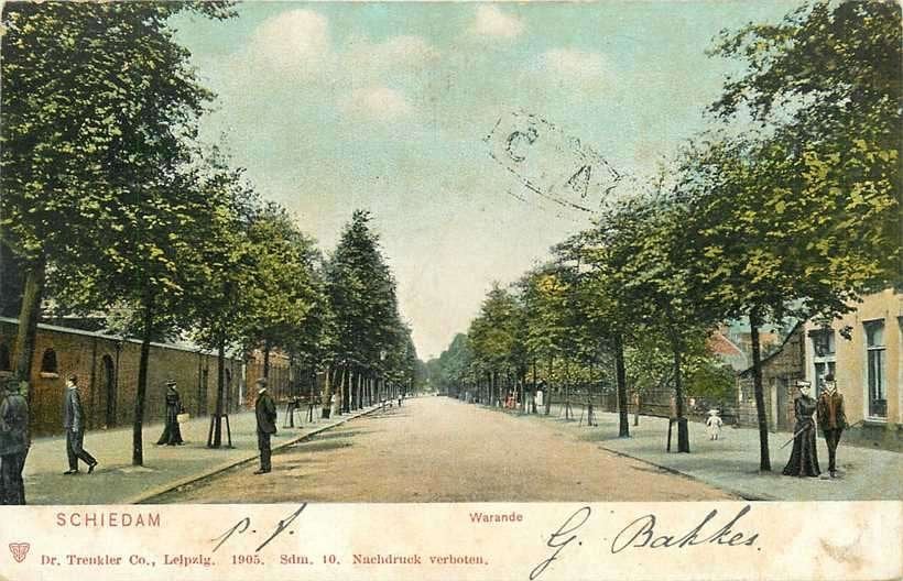 380-745-003 Schiedam Warande, Verzenden, Voor 1920, Zuid-Holland