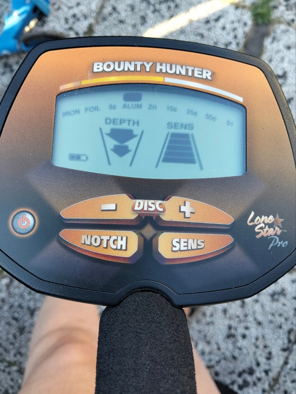 Bounty Hunter Lone Star Pro Metaaldetector, Hobby en Vrije tijd, Metaaldetectors, Gebruikt, 30 cm of minder, Overige merken, Discriminatie metaaldetectie