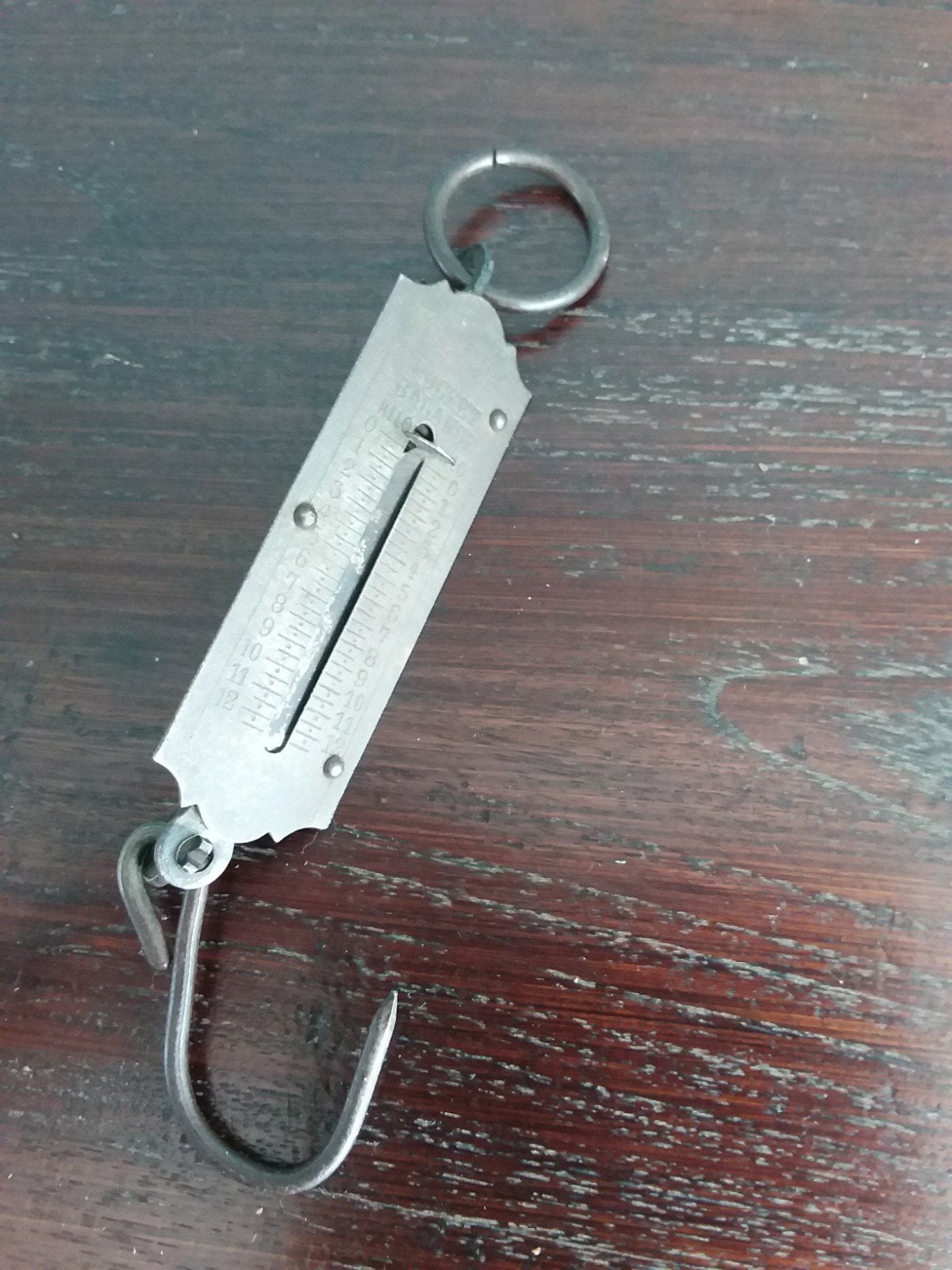 Oude unster weeghaak pocket balance 18 cm ong. 1940, Antiek en Kunst, Ophalen of Verzenden