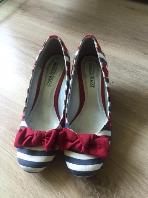 Marco Tozzi navy marine pin up damespump pump rode strik 38, Pumps, Blauw, Marco Tozzi, Nieuw