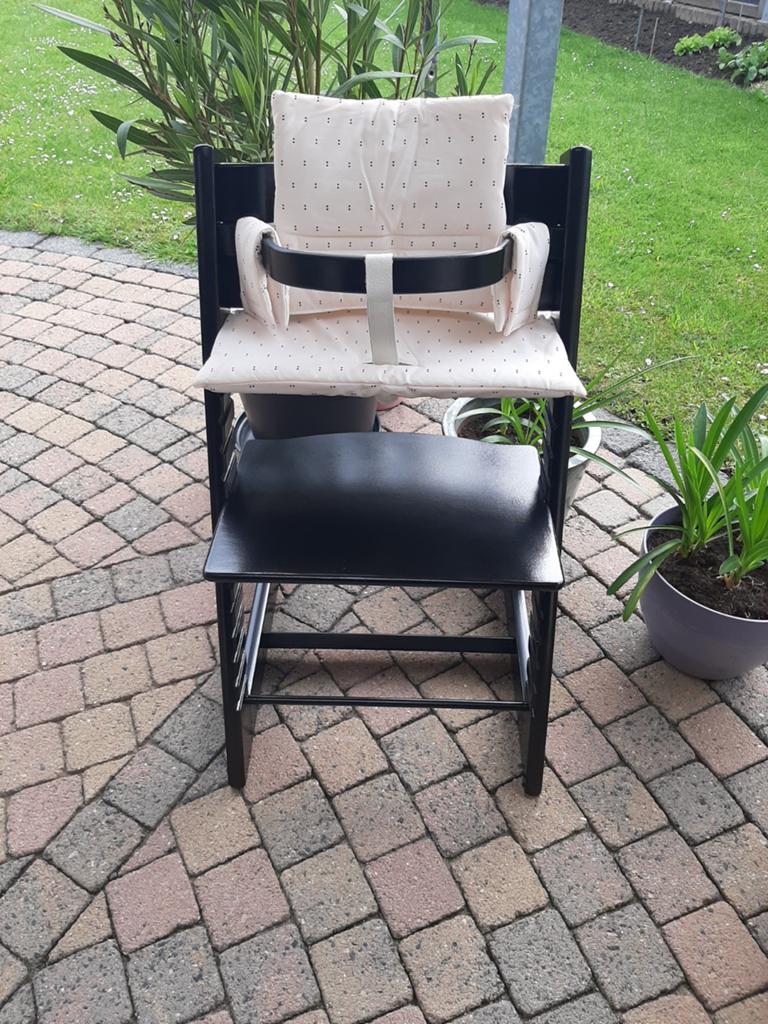 Stokke Tripp Trapp Meegroeistoel Zwart, Kinderen en Baby's, Kinderstoelen, Ophalen, Zo goed als nieuw, Meegroeistoel