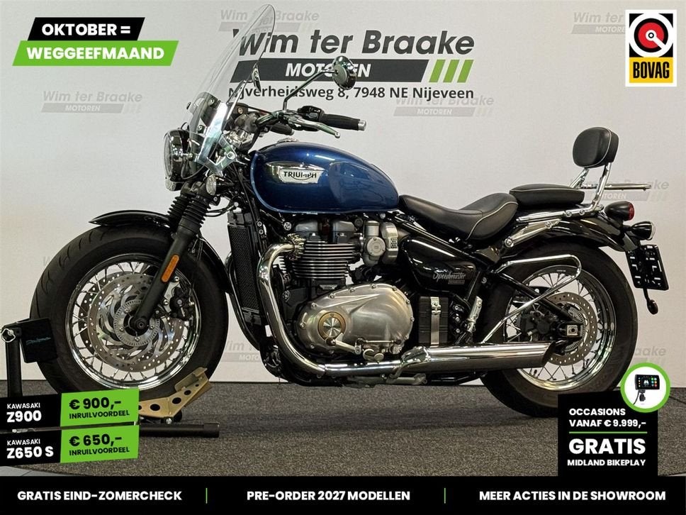 Triumph Bonneville Speedmaster T120 (bj 2021) 6,715 km, 2 cilinders, 1198 cc, Bedrijf, Onbekend