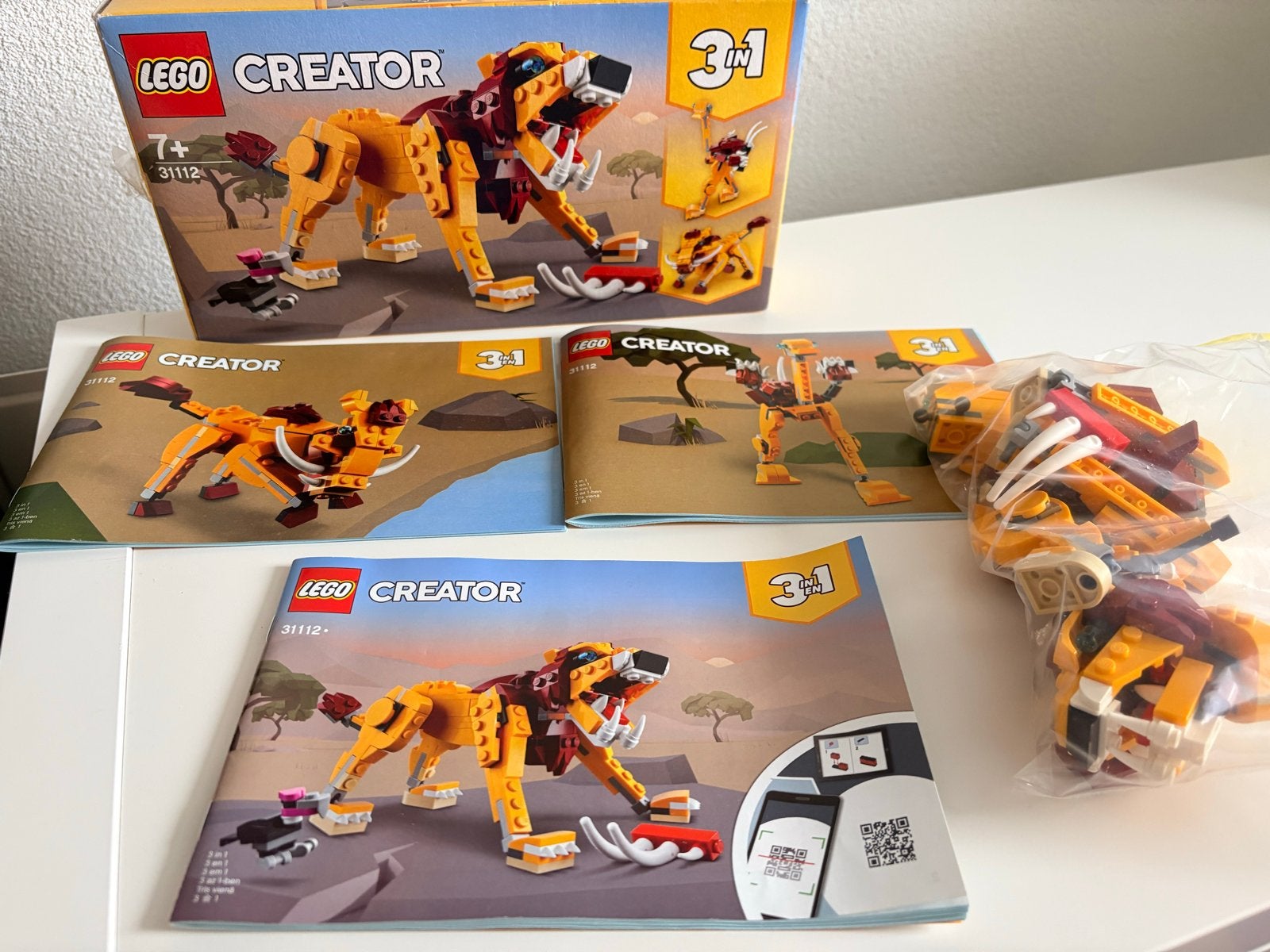 LEGO Creator 3in1 Wilde Leeuw (31112) - Nieuwstaat, Ophalen of Verzenden, Zo goed als nieuw