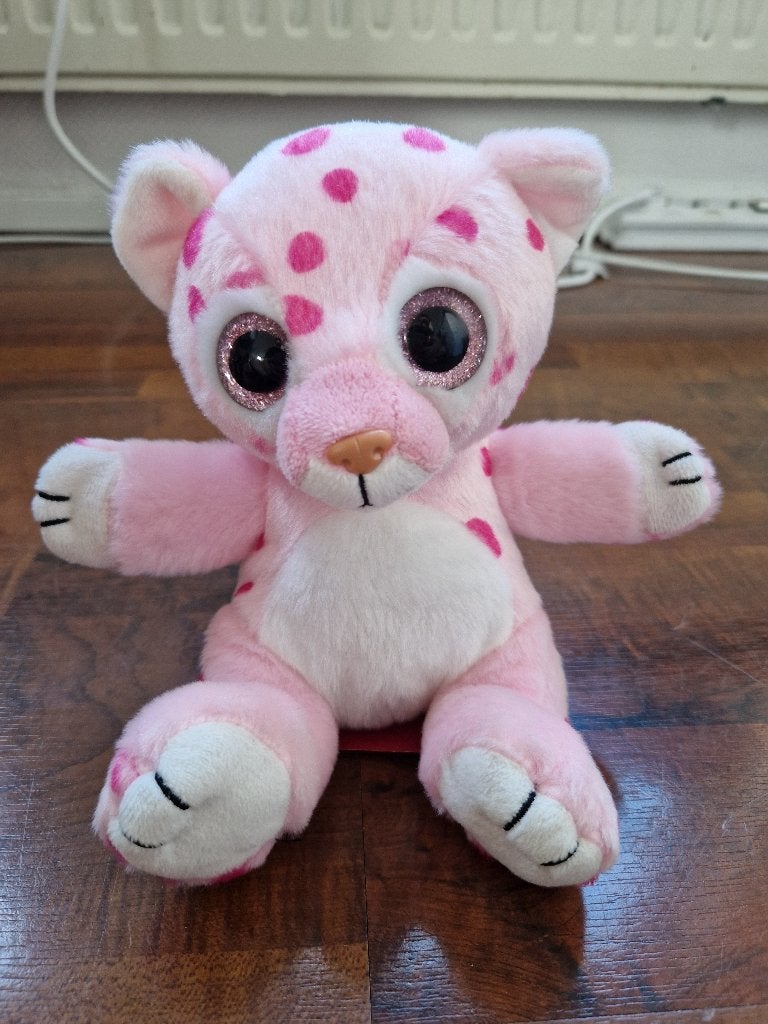 Roze poes/kat knuffeltje met stippen, Overige merken, Overige karakters, Nieuw, Ophalen of Verzenden