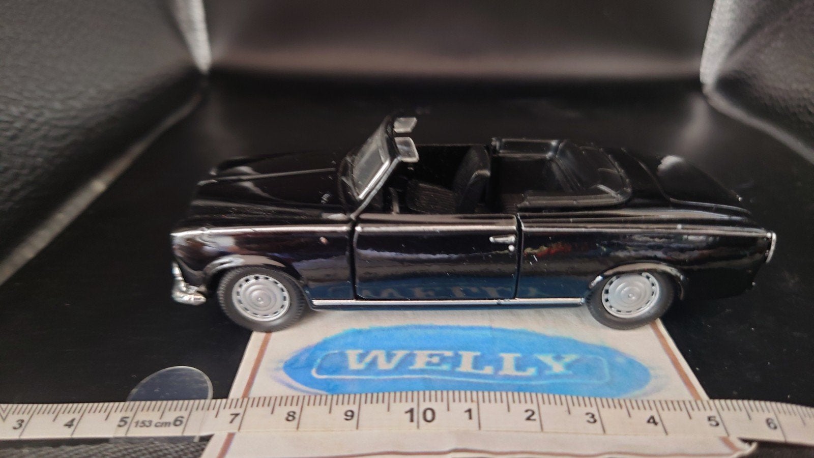 Welly 1:34 Peugeot 403 Cabriolet - Zwart Diecast Model, Ophalen of Verzenden, Zo goed als nieuw, Auto, Overige merken