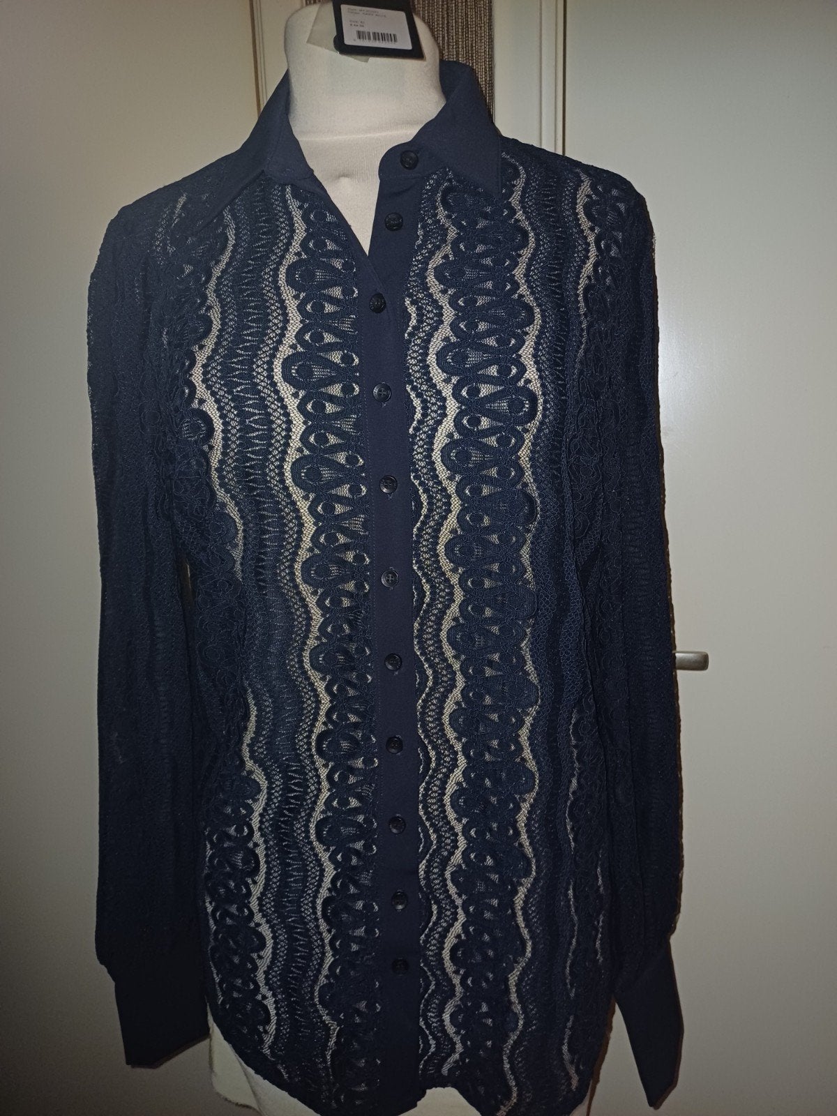 Mi piace kant blouse Dark blue, mt XL en M, lange manchette, Kleding | Dames, Mp, Mp, Blauw, Maat 46/48 (XL) of groter