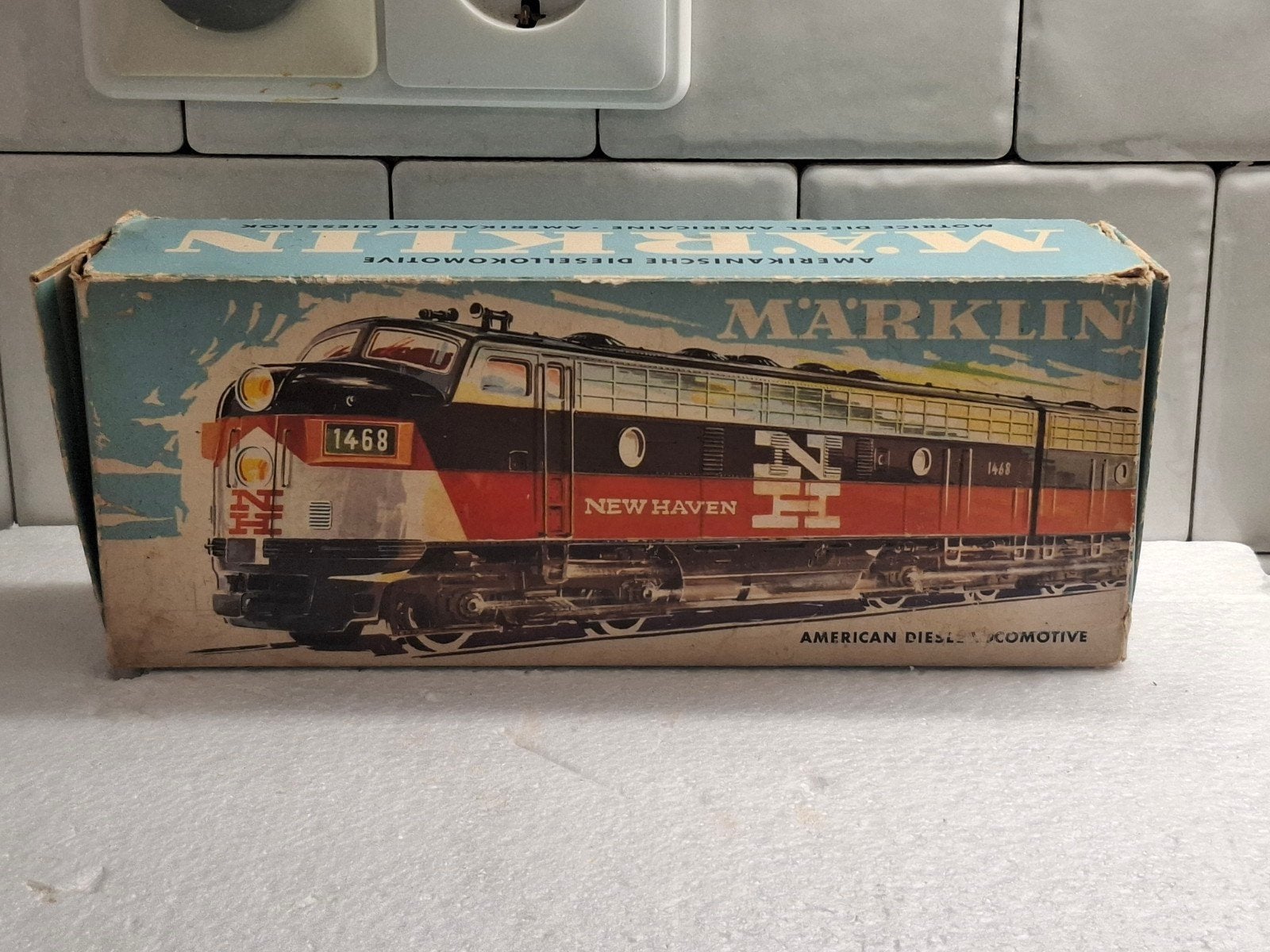 3062 marklin lege lok doos usa, Wisselstroom, Gebruikt, Locomotief, Ophalen of Verzenden