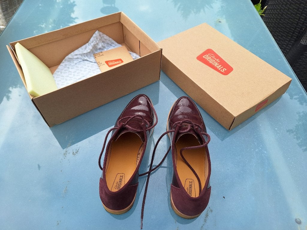 dames schoenen Clarks Original, Ophalen, Schoenen met lage hakken, Bruin, Zo goed als nieuw