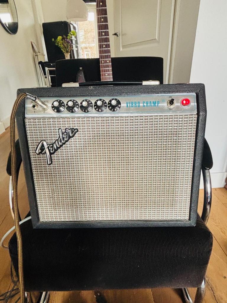 1974 Fender Vibro Champ, Ophalen, Gebruikt, Gitaar, Minder dan 50 watt