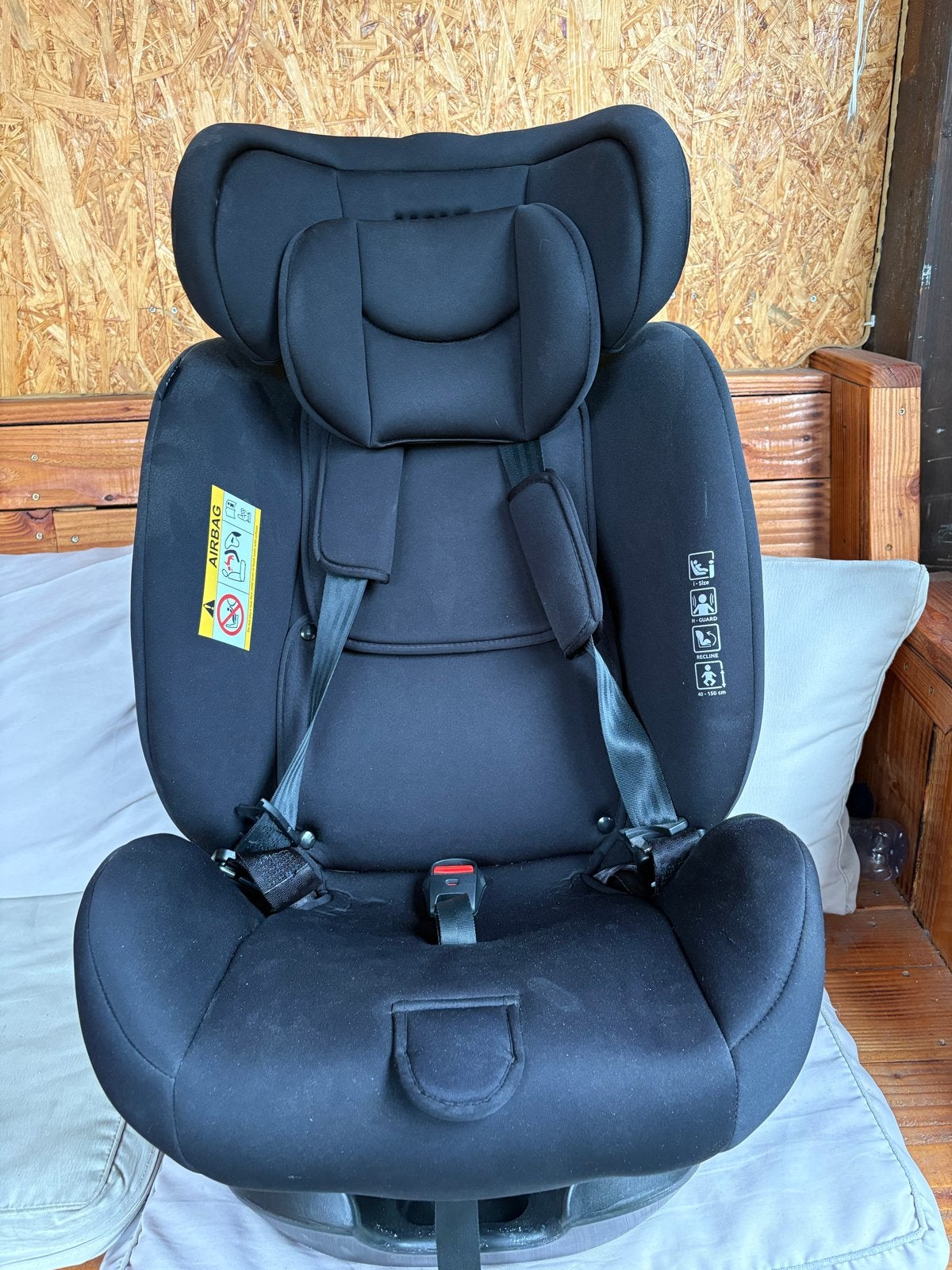 Novi Baby Tobias i-Size Autostoel - Zwart, Autogordel of Isofix, 0 t/m 18 kg, Verstelbare rugleuning, Zo goed als nieuw