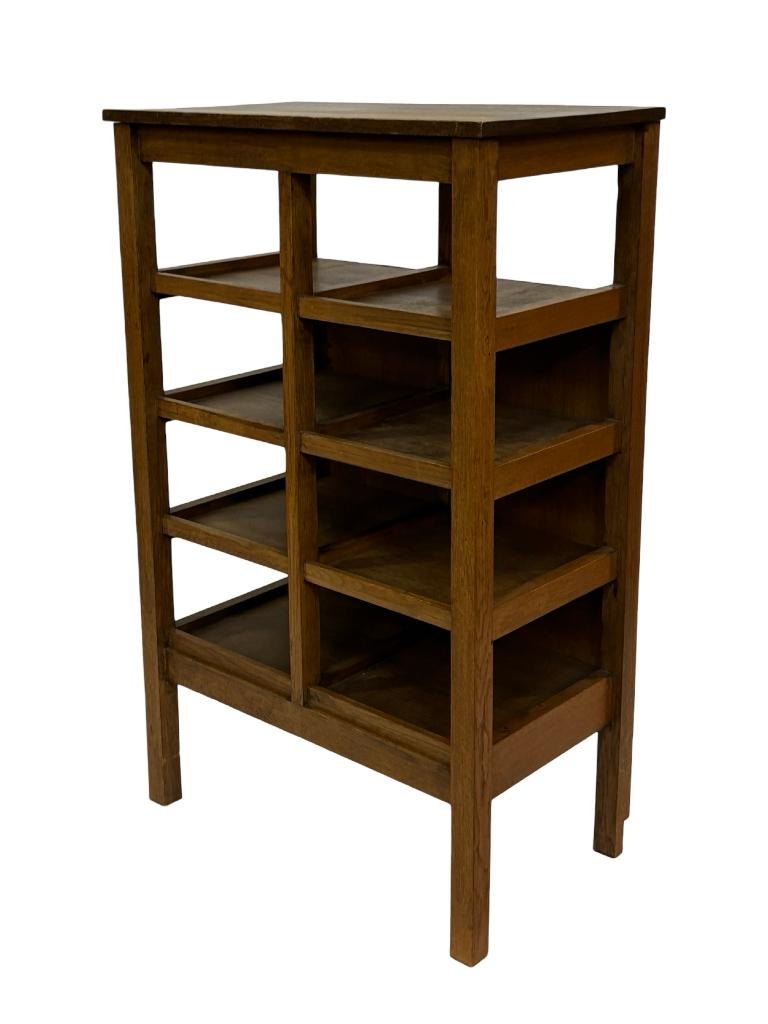 Art Deco wandkast vakkenkast jaren 30 eiken open kast, Ophalen