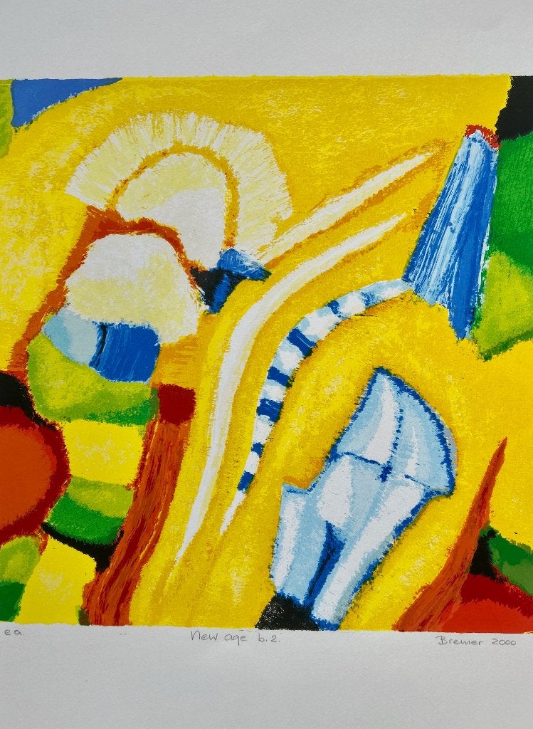 Zeefdruk Saskia Bremer - New age b.2  ZOMEROPRUIMING, Antiek en Kunst, Kunst | Litho's en Zeefdrukken, Verzenden