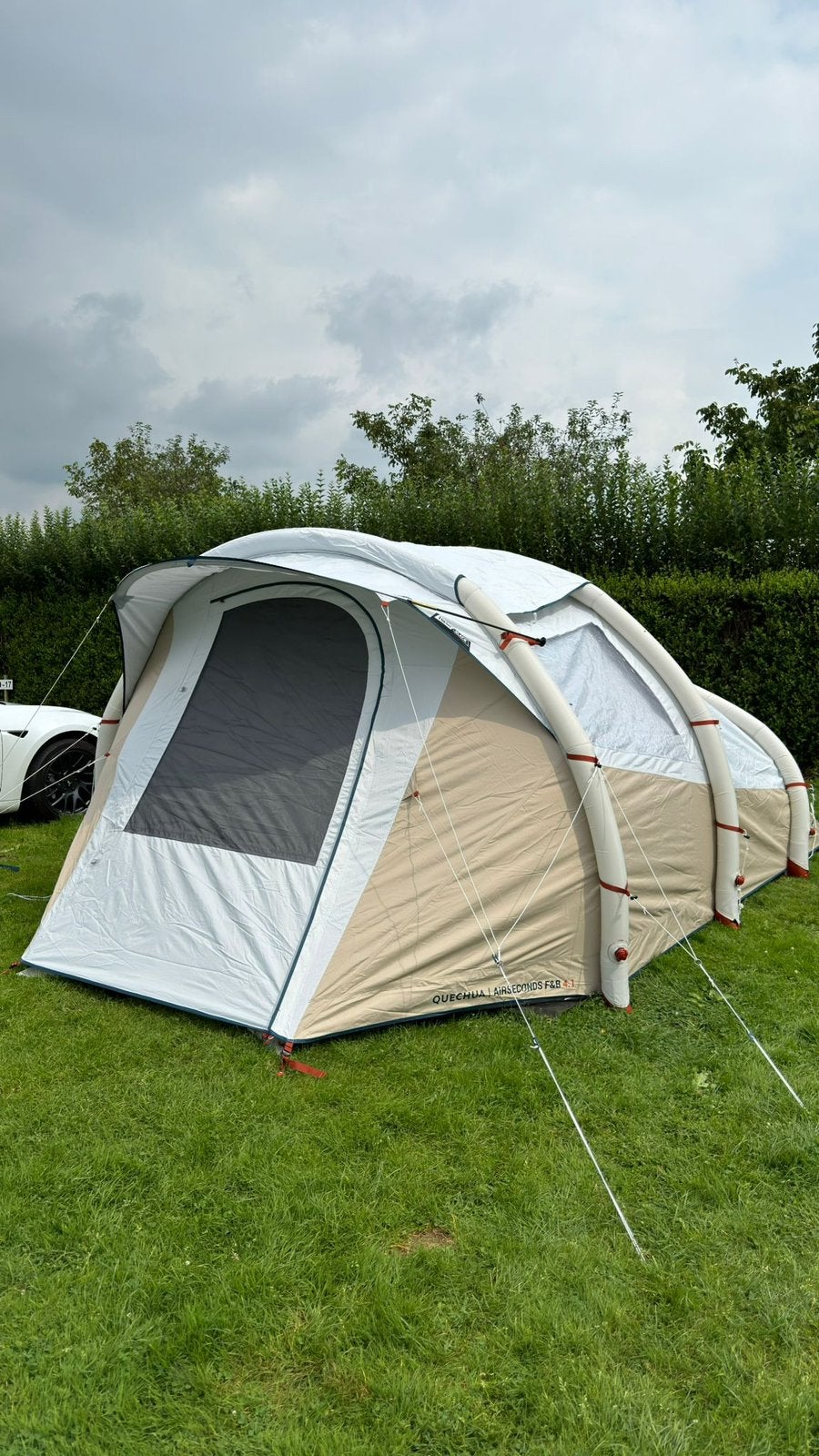 Quechua Air Seconds 4.1 Fresh & Black opblaasbare tent, Caravans en Kamperen, Tenten, Ophalen, Zo goed als nieuw, Tot en met 4
