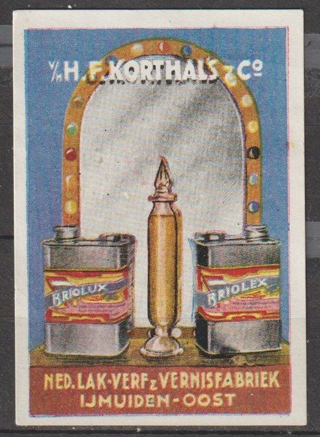 Nederland cinderella reclame Korthals verffabriek IJmuiden, Postzegels en Munten, Postzegels | Nederland, Ophalen of Verzenden
