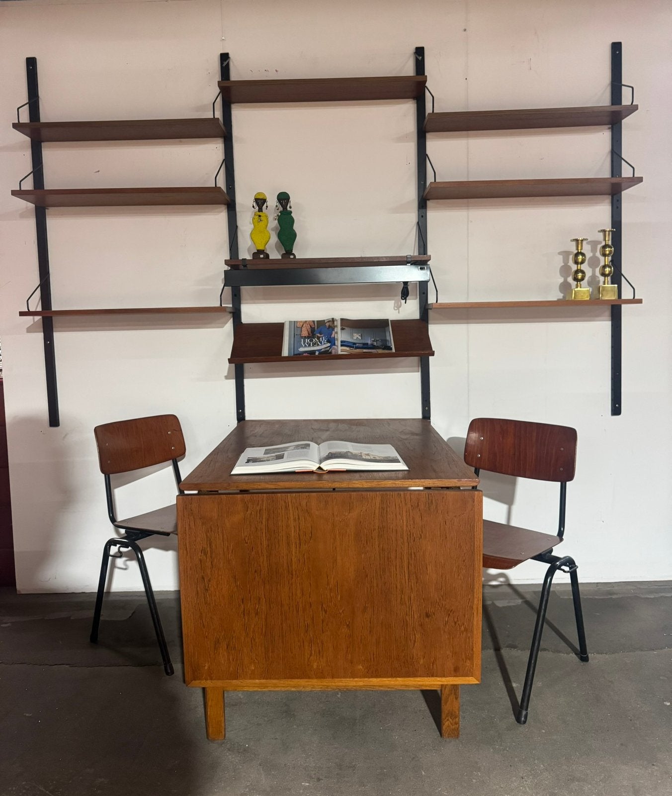 Poul Cadovius by Royal System vintage modulair wandsysteem, Met plank(en), Gebruikt, 200 cm of meer, 75 cm of meer