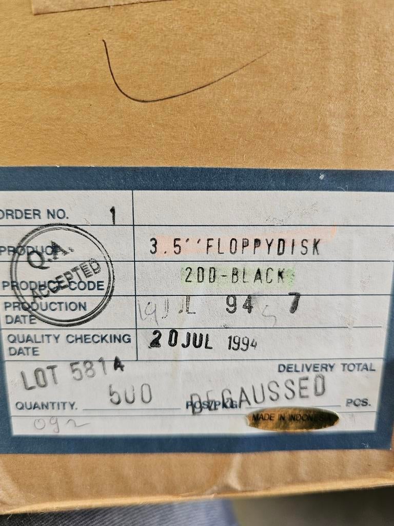 500 floppies DD diskettes. Nieuw in de doos, Minder dan 4 cm, Overige materialen, Nieuw, Ophalen of Verzenden