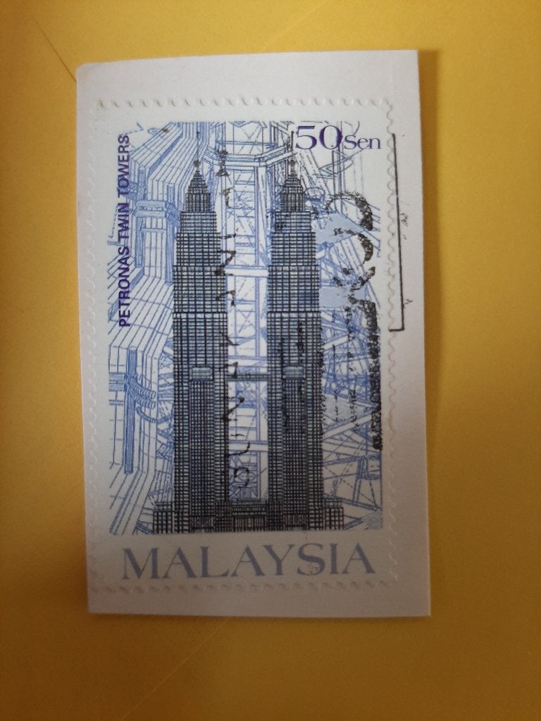 Maleisie Petronas Twin Towers Kuala Lumpur, Verzenden, Gestempeld, Oost-Azië