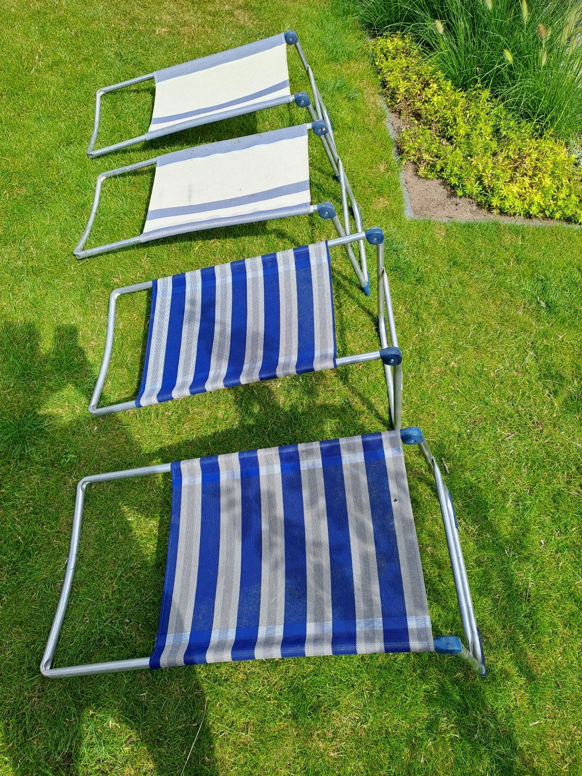 Crespo voetenbankjes - 4 stuks in 2 kleuren, Ophalen, Gebruikt, Campingstoel