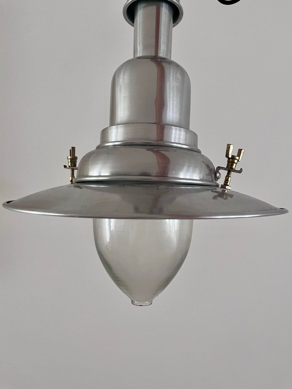 Industriële Plafondlamp met Philips Vintage LED Lamp, Ophalen, Zo goed als nieuw, Metaal, E27 (groot)