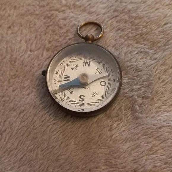 Antiek Duits messing zakkompas rond 1920/1930, Ophalen of Verzenden
