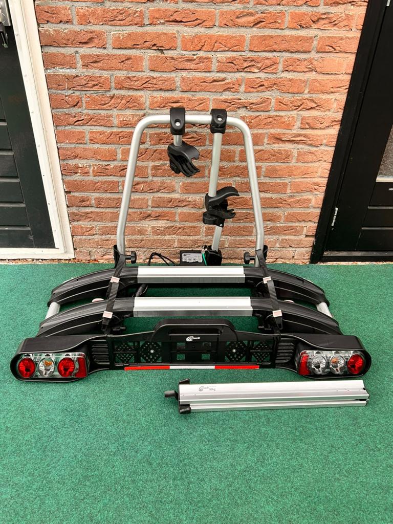 ANWB Touring 2 met oprijgoot, kantelbaar., Auto diversen, Fietsendragers, Ophalen, Gebruikt, Elektrische fiets, 2 fietsen
