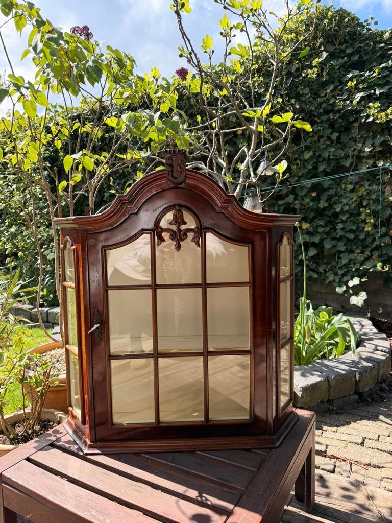 Vintage wandkastje, Huis en Inrichting, Kasten | Vitrinekasten, Ophalen, Met deur(en), 50 tot 100 cm, Zo goed als nieuw
