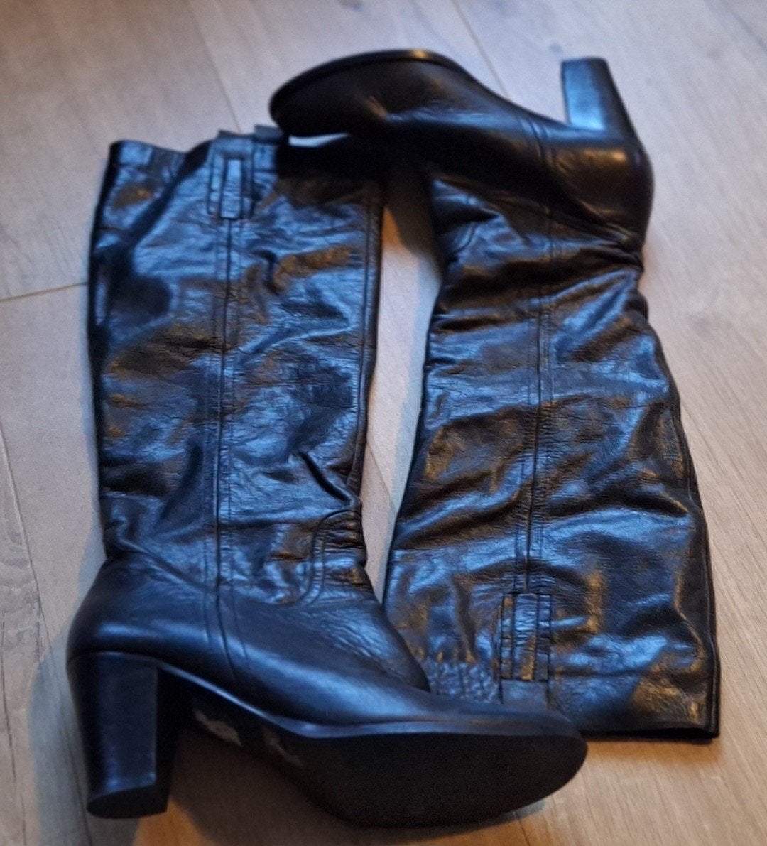 Zwarte leren hoge laarzen met hak, Kleding | Dames, Hoge laarzen, Tango, Zwart, Ophalen of Verzenden