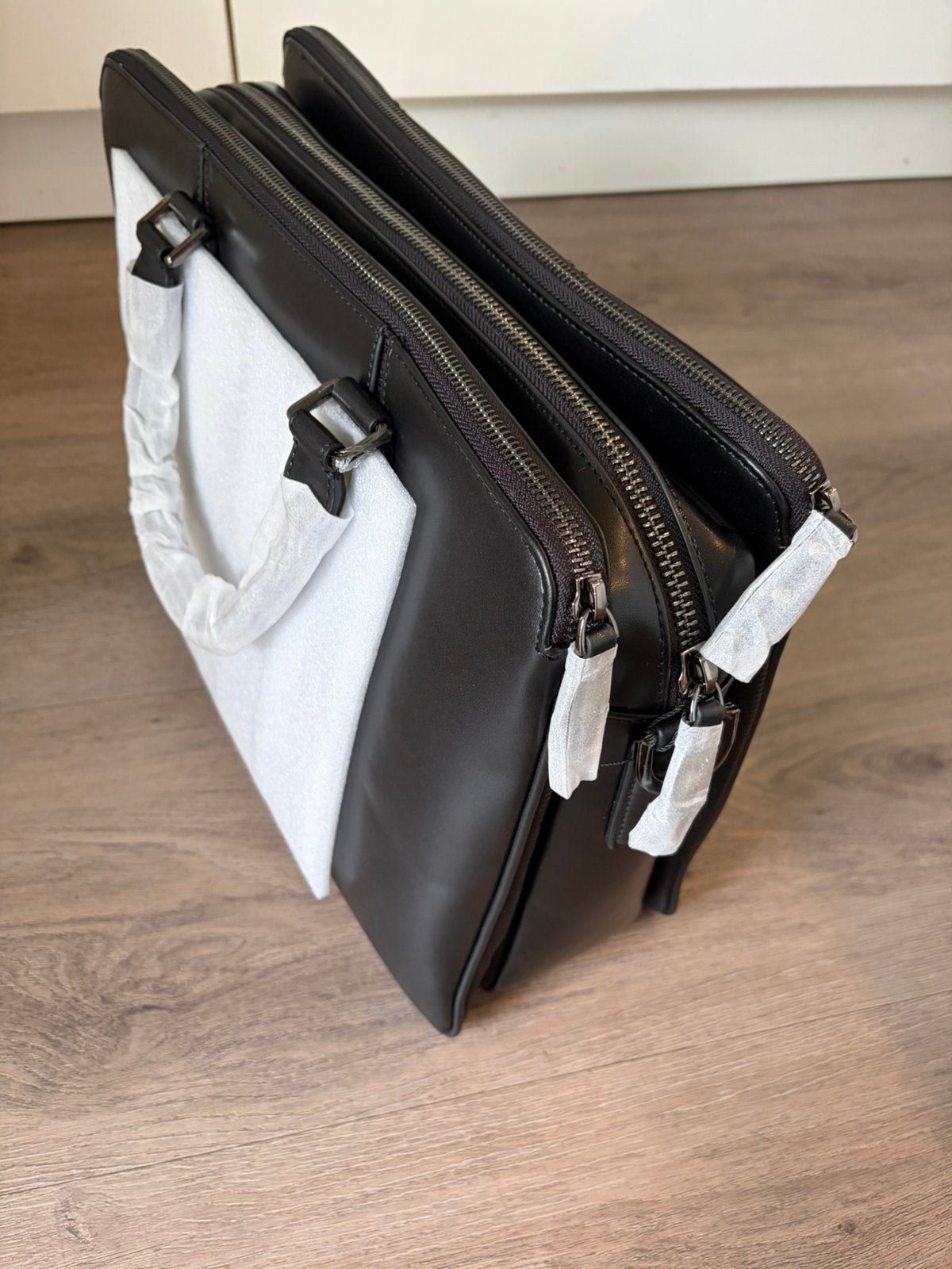 Cirafon leren laptoptas aktetas zwart echt leer, Computers en Software, Nieuw, Aktetas, Ophalen of Verzenden, Overige merken