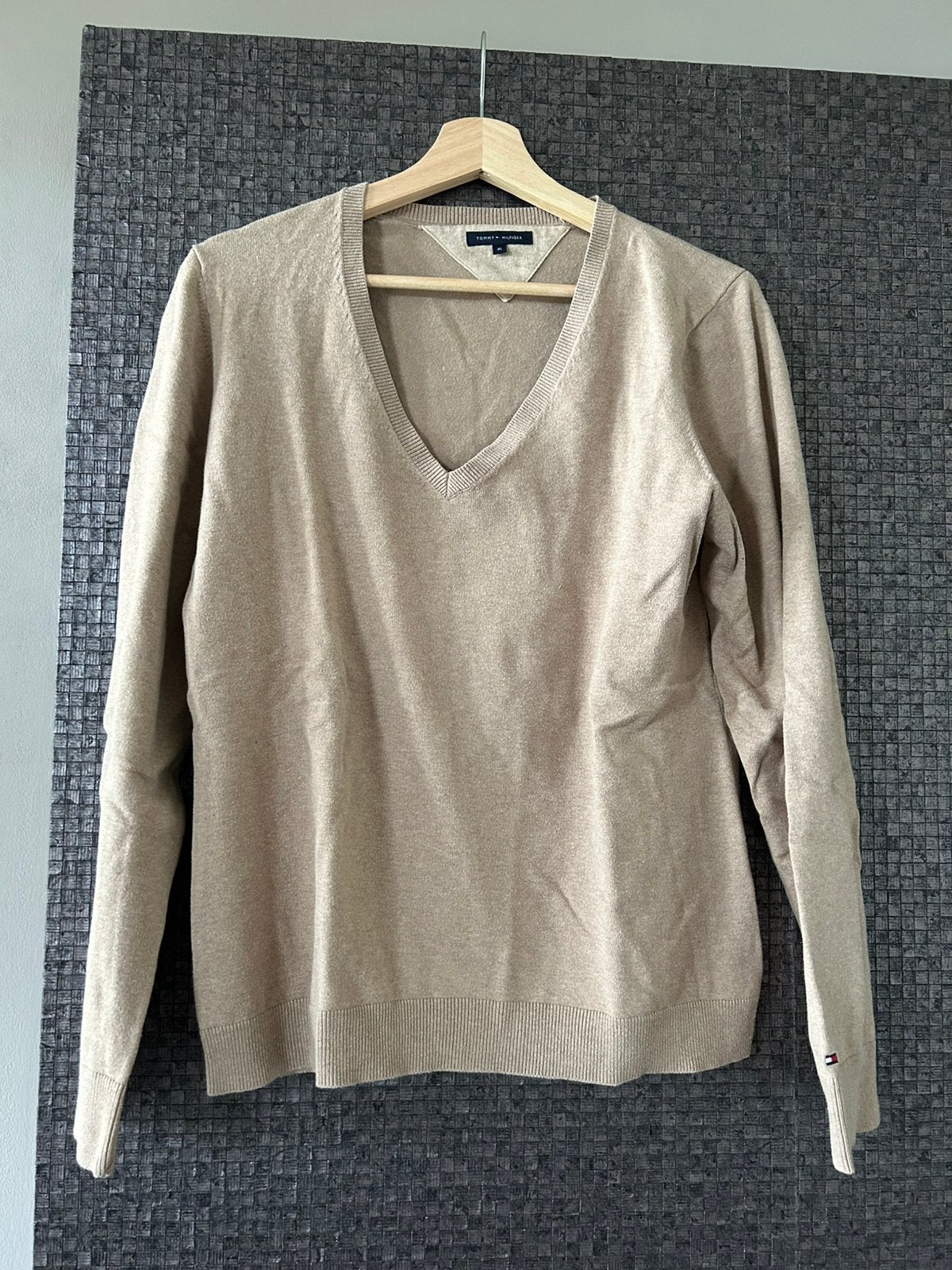 Tommy Hilfiger pull-over maat XL, Ophalen of Verzenden, Zo goed als nieuw, Maat 46/48 (XL) of groter, Beige