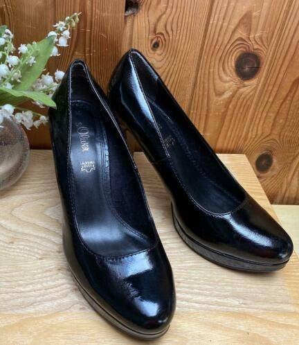 S.Oliver schoenen maat 38 nieuwstaat [DM], Zwart, Nieuw, Ophalen of Verzenden, Schoenen met hoge hakken
