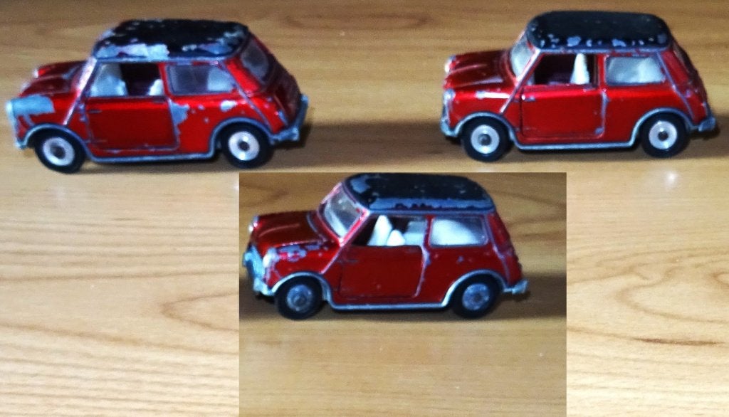 Dinky Toys Morris Mini Minor, 3 stuks, Ophalen of Verzenden, Gebruikt, Auto, Dinky Toys