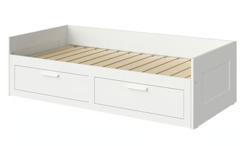 IKEA BRIMNES Bedbank met 2 lades (wit) – nette staat, Ophalen, Wit, 200 cm, 160 cm