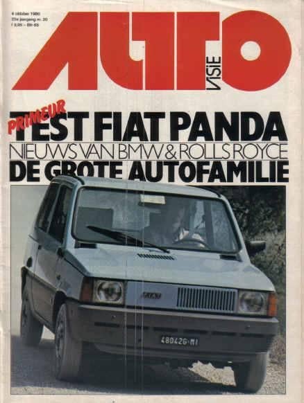 Autovisie 20 1980 : Fiat Panda 45 - Volvo 244 Turbo - BMW 5, Ophalen of Verzenden, Gelezen, Algemeen