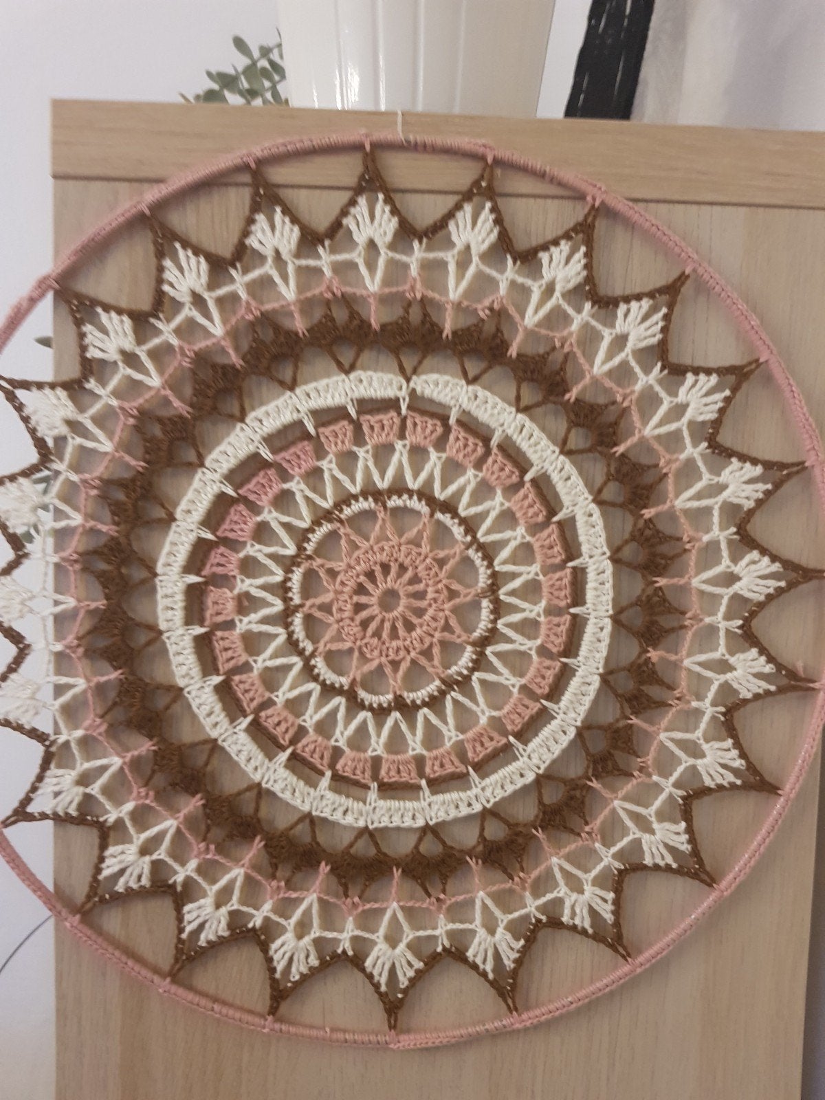 gehaakte mandala 45 cm, 45 cm, Nieuw, Ophalen of Verzenden, 45 cm
