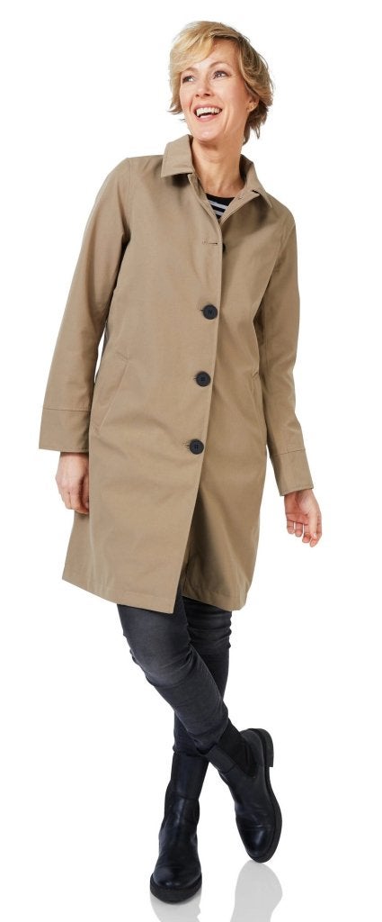 Happy Rain Days - Dames Regenjas Bilbao beige brown- maat L