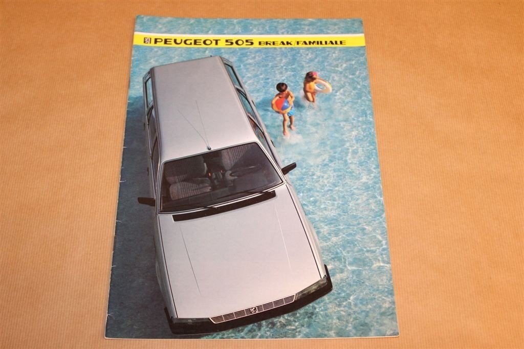 Zeldzame brochure - Peugeot 505 Break/Familiale 1985, Ophalen of Verzenden, Zo goed als nieuw, Peugeot