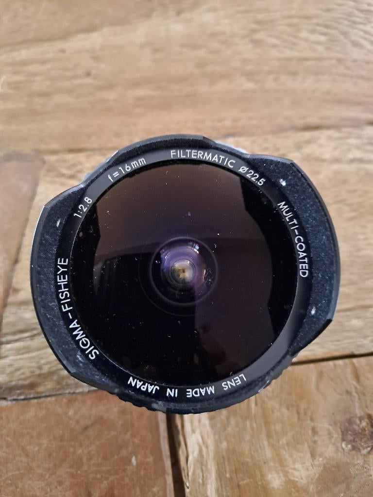 Fisheye Sigma lens 1:2.8, Ophalen of Verzenden, Gebruikt