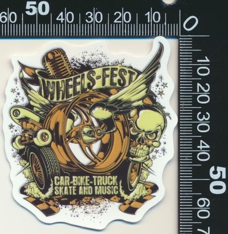 Sticker: Wheels Fest, Ophalen of Verzenden, Zo goed als nieuw, Auto of Motor