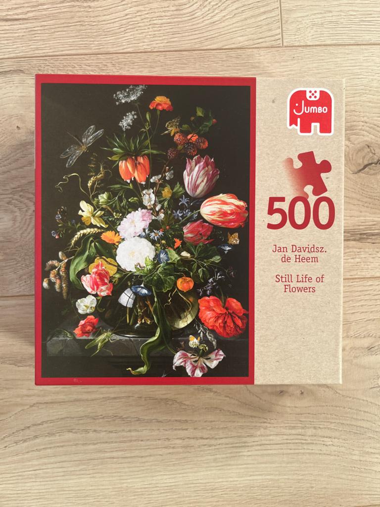 Legpuzzel 500 Stukjes - Stilleven Bloemen, Ophalen of Verzenden, 500 t/m 1500 stukjes, Zo goed als nieuw, Legpuzzel