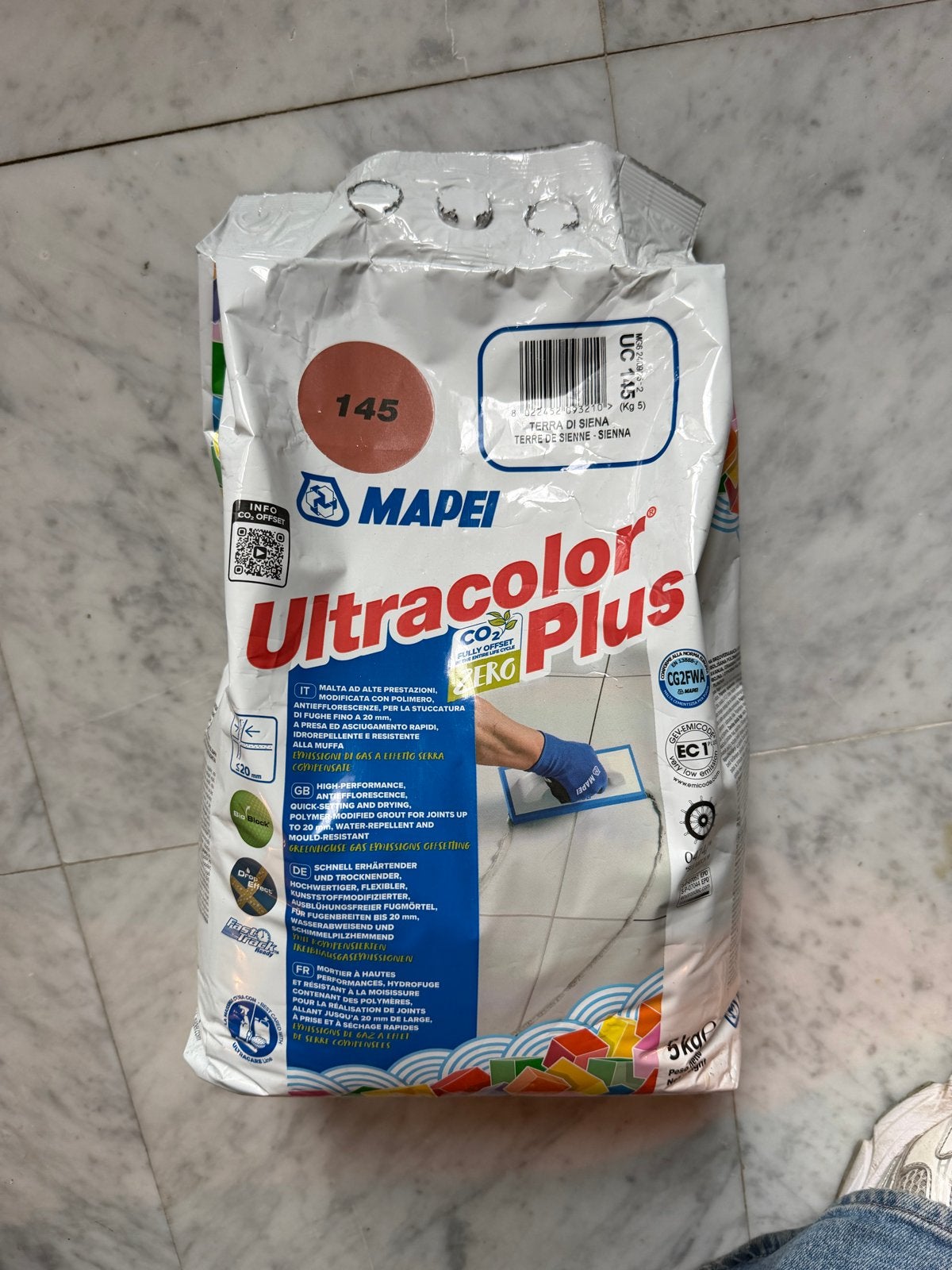 Mapei Ultracolor Plus Voegmortel - Sienna 145 (5kg), Ophalen of Verzenden, Nieuw, Overige materialen, Overige typen