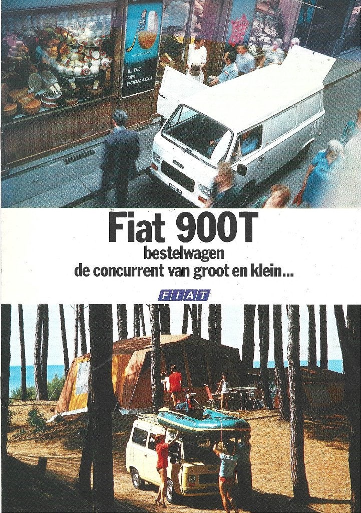 Fiat 900 T bestelwagen folder auto (Fi04), Verzenden, Zo goed als nieuw, Overige merken