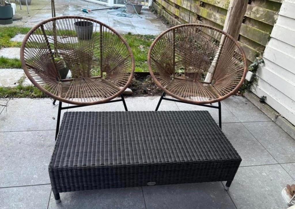 Lounge tafel, Ophalen, Gebruikt, Kunststof, 2 zitplaatsen