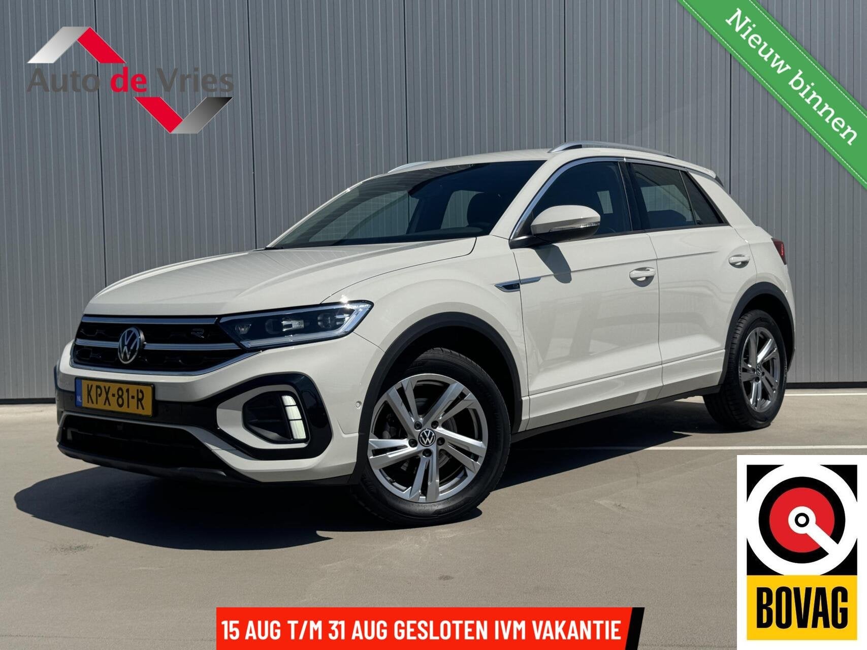 Volkswagen T-Roc 1.0 TSI R-Line|Carplay/Android|Als nieuw!, Voorwielaandrijving, Stof, Gebruikt, Met garantie (alle)