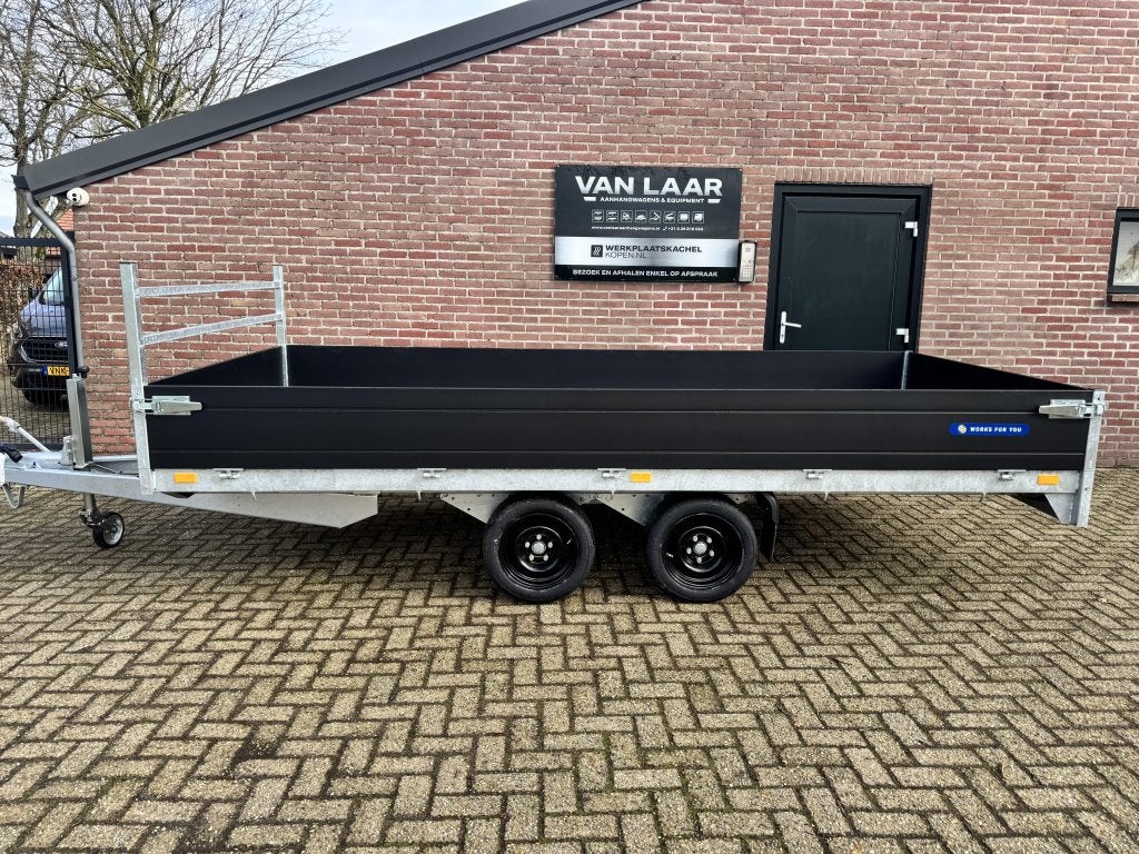 NIEUW Saris plateauwagen 406cm 2.7 ton - Black-Edition - LED