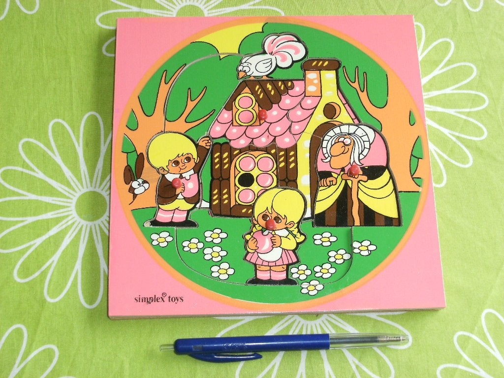 Simplex knopjespuzzel - Hans en Grietje, Kinderen en Baby's, Speelgoed | Kinderpuzzels, 2 tot 4 jaar, Gebruikt, Ophalen of Verzenden