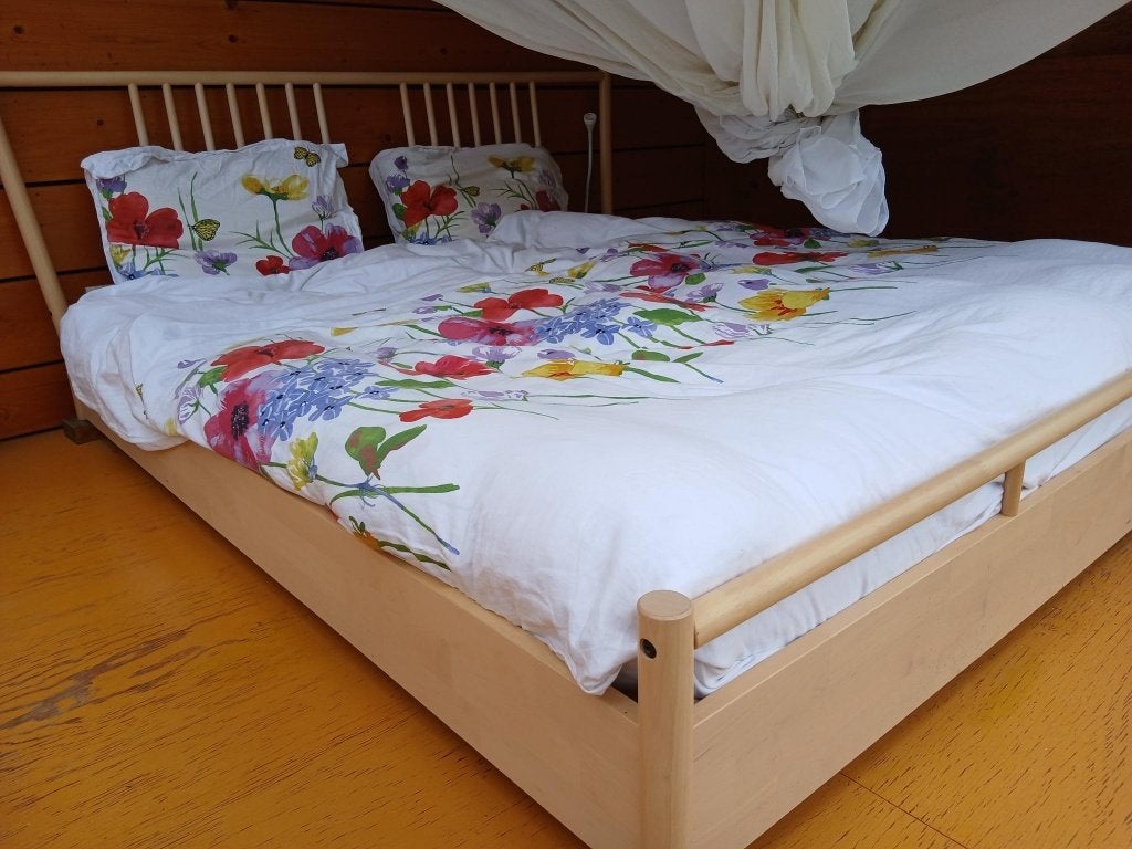 Bedframe Ikea BJÖRKSNÄS 2p 180X200 cm - verlaagd model!!, Huis en Inrichting, Slaapkamer | Bedden, Ophalen, Overige kleuren, Tweepersoons