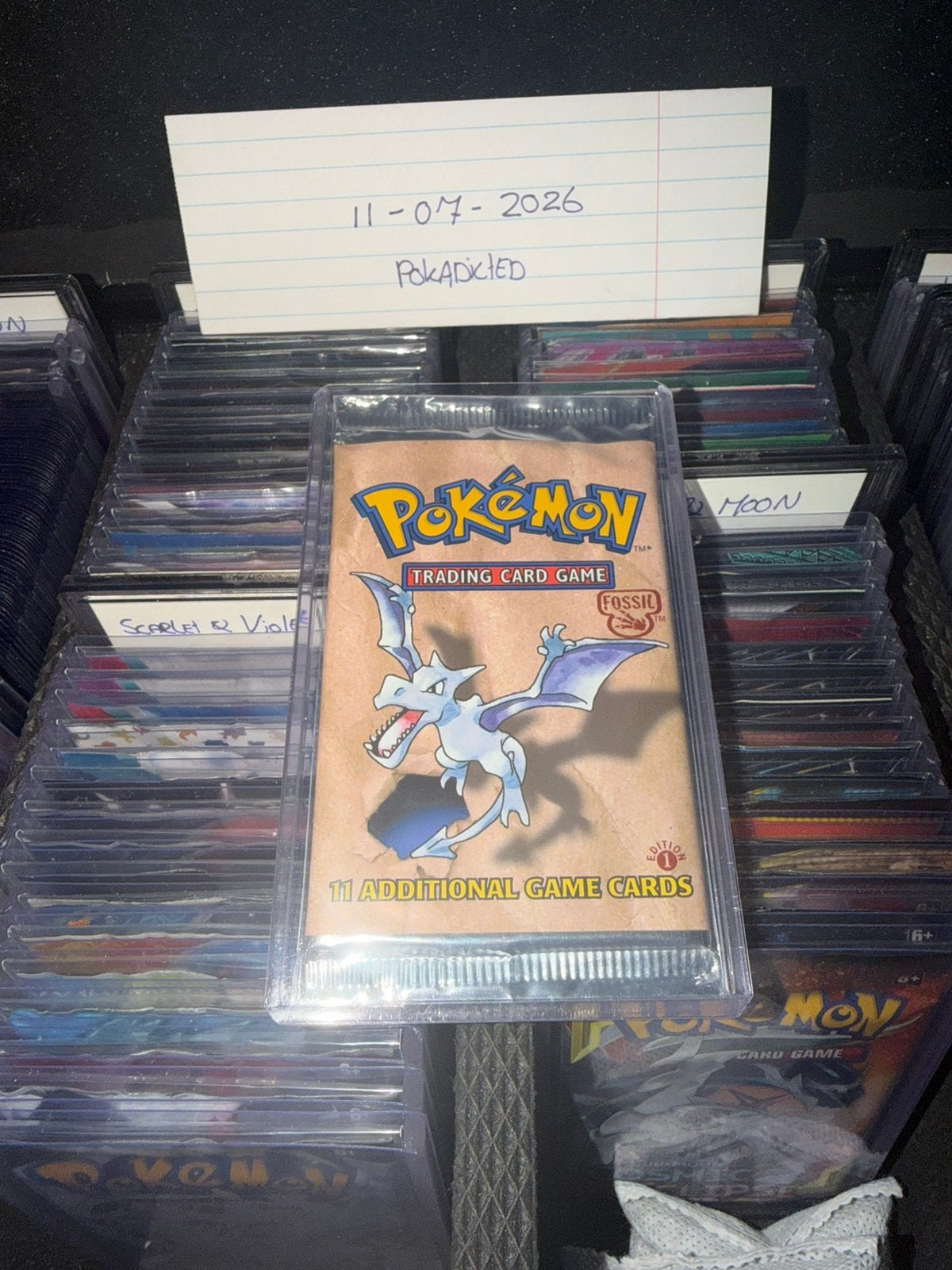 1st Edition Fossil Booster Pack Vintage, Hobby en Vrije tijd, Verzamelkaartspellen | Pokémon, Zo goed als nieuw, Booster, Ophalen of Verzenden