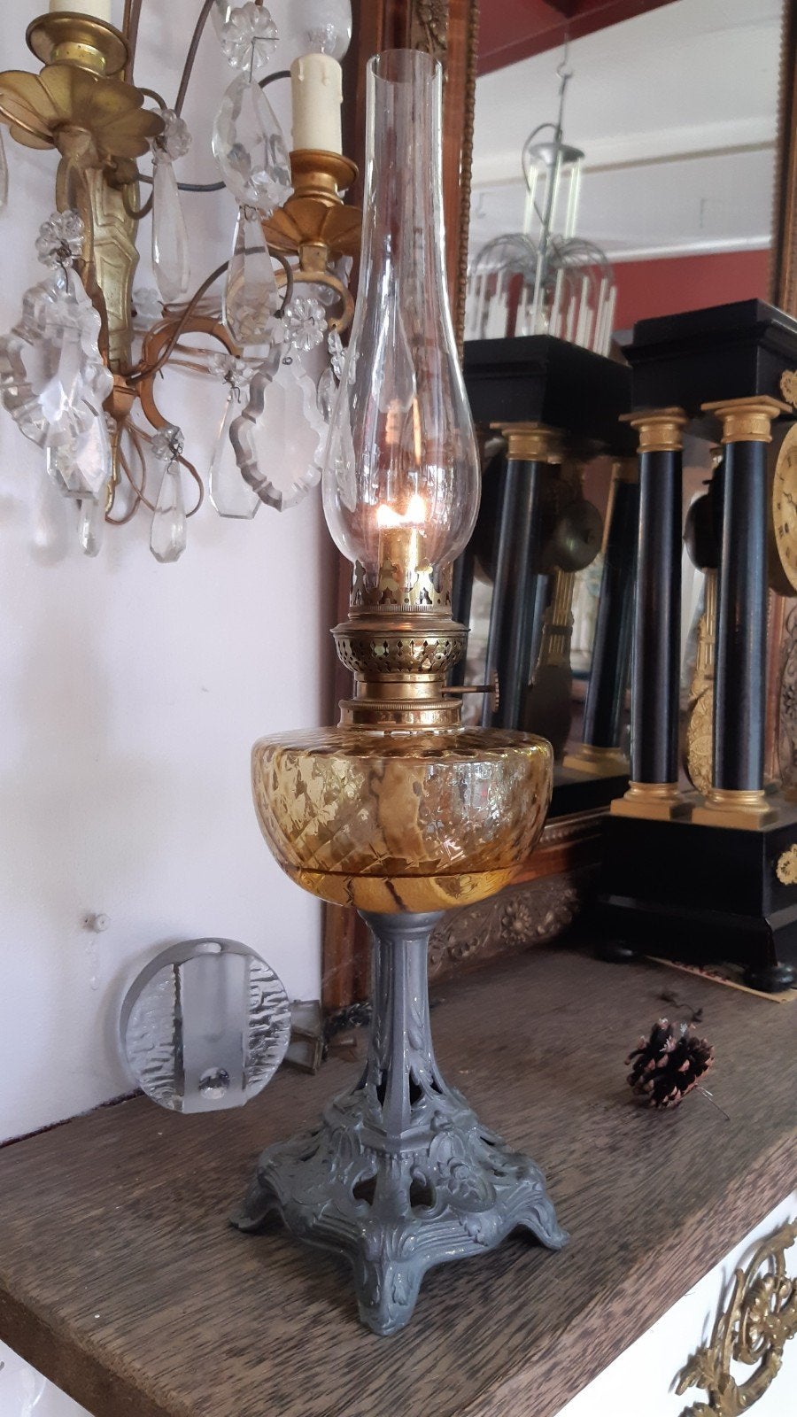 olielamp, Antiek en Kunst, Antiek | Lampen, Ophalen of Verzenden