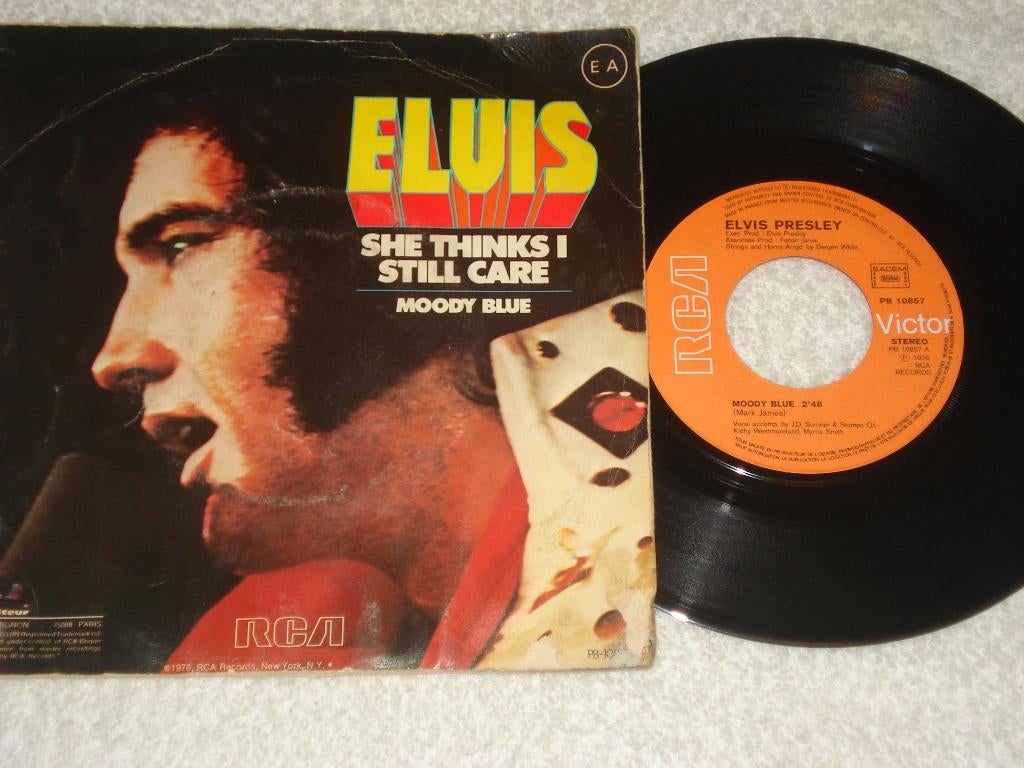Elvis Presley    Moody Blue   France     Orgineel, Ophalen of Verzenden, Zo goed als nieuw, Pop